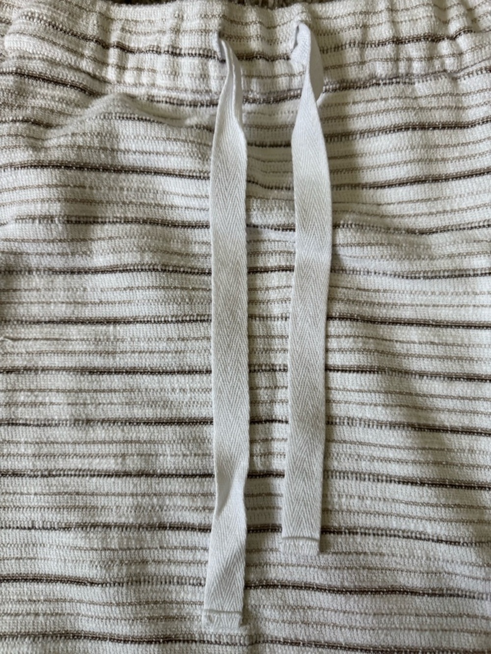 Loft Skirt Cream and Brown with Textured Drawstring Size Medium - Picture 7 of 8